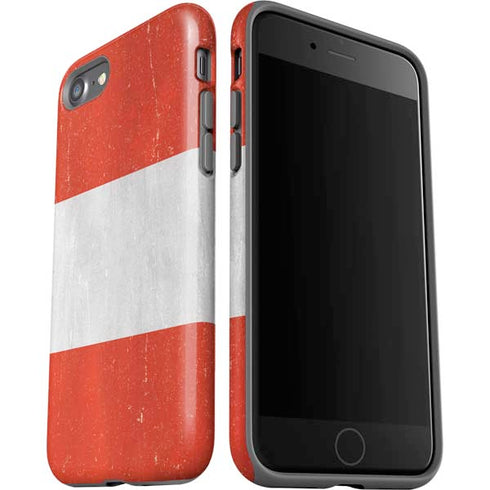 Distressed Austria Flag iPhone SE (2nd & 3rd Gen) Pro Case